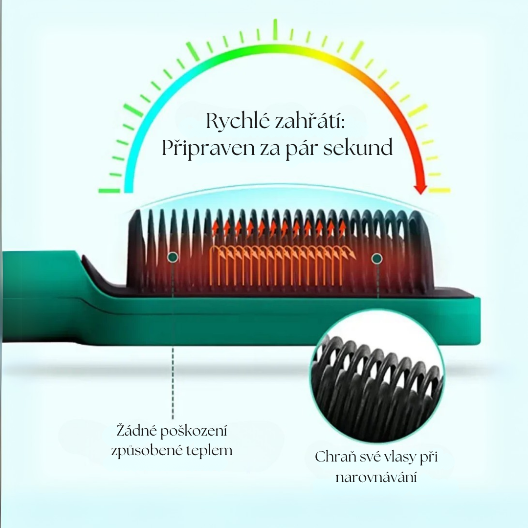 Perfektně Hladké™ – Vyhlazovací kartáč 2 v 1 proti popálení, 5 úrovní, 45W
