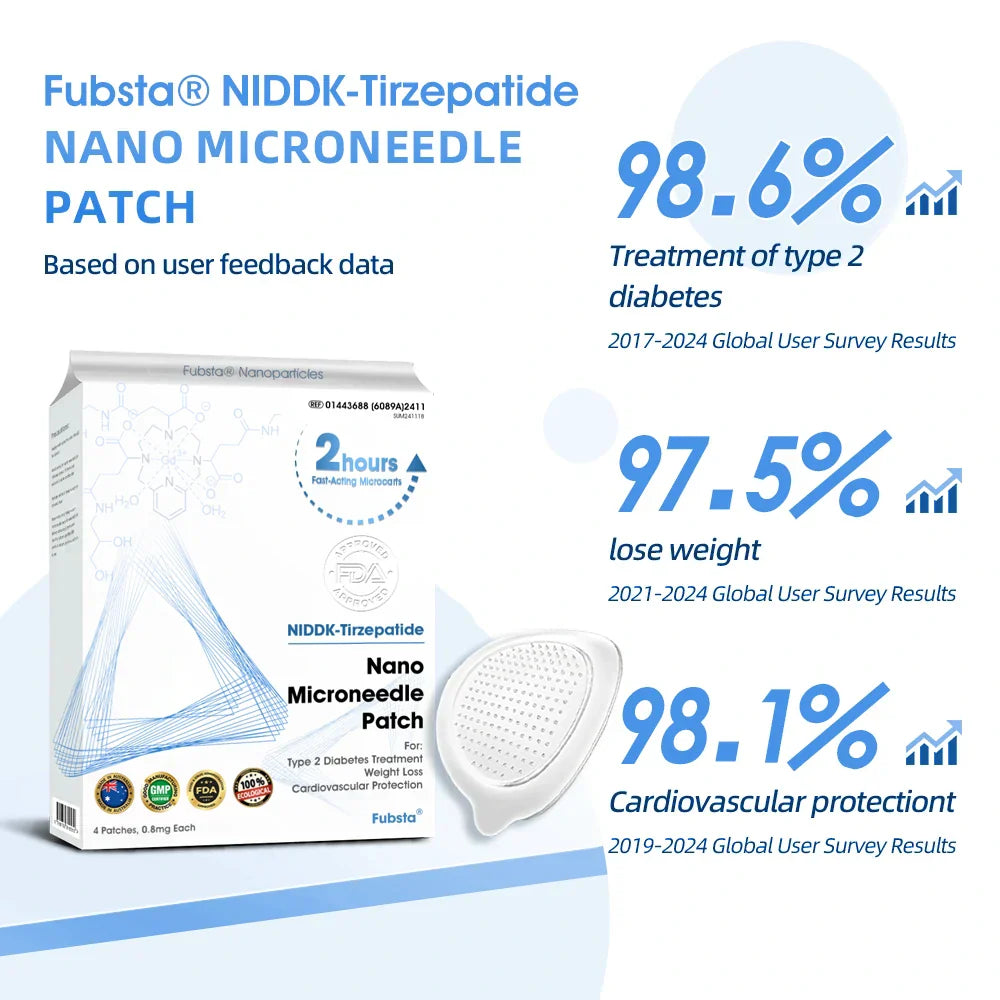【Fubsta® Official Store】 NIDDK-Tirzepatide Nano Microneedle Patch (Zero Pain, 24/7 Release | Lose 20lbs FAST | 90% Sugar Drop | )