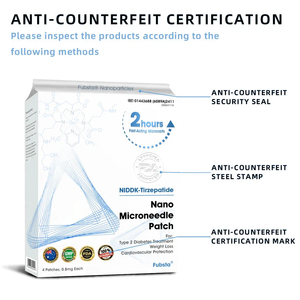 【Fubsta® Official Store】 NIDDK-Tirzepatide Nano Microneedle Patch (Zero Pain, 24/7 Release | Lose 20lbs FAST | 90% Sugar Drop | )