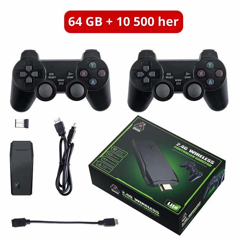 RetroBox 2025 🎮 Přenosná konzole s bezdrátovými ovladači!