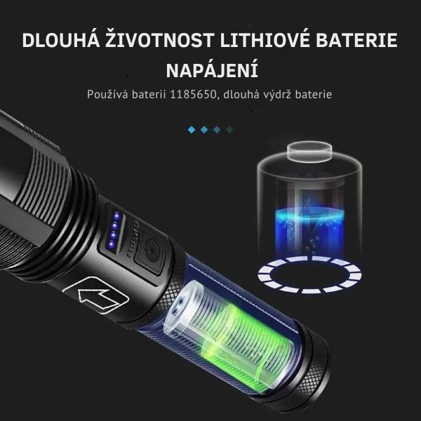 Super výkonná nabíjecí svítilna | BLAZORA